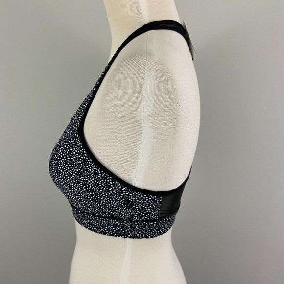 LULULEMON Black & White Floral Print Sports Bra - Picture 4 of 8